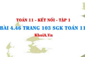 Bài 4.46 trang 103 SGK Toán 11 tập 1 Kết nối tri thức